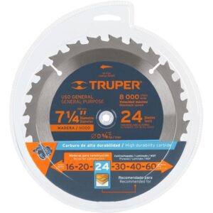 Disco C/Madera 7 1/4'' 24Dts Truper 18300