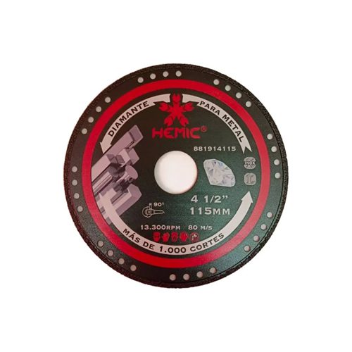 DISCO DIAMANTADO 4.1/2 CORTE DE METAL HEMIC (881914115)