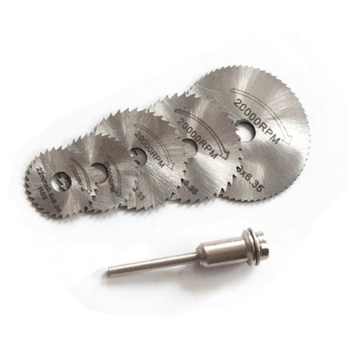 SET 5 MINI SIERRAS CIRCULARES P/TALADRO-DREMEL (66800)