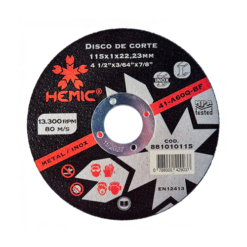 DISCO CORTE 4.1/2  METAL FINO HEMIC (881010115)