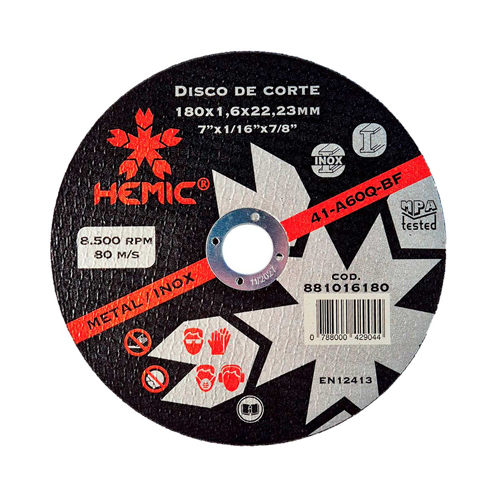 Disco Corte 7.1/8  Metal Fino Hemic (881016180)