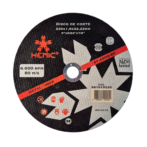 DISCO CORTE 9  METAL FINO HEMIC (881019230)